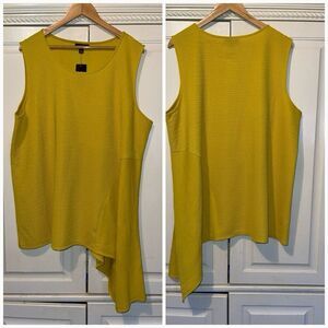 Alfani Top Women‎ 4X Yellow Asymmetrical